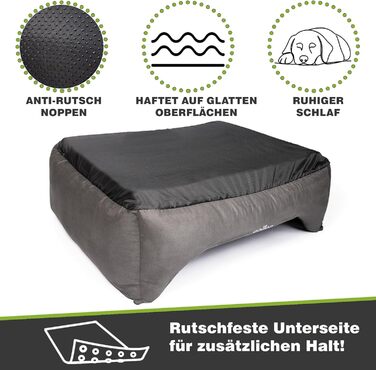 CopcoPet лежанка для собак великих порід, XXL, з штучної шкіри, антиковзаюча, ортопедична, 110 x 90 см