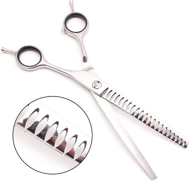 Ножиці для грумінгу собак та котів 7.0 дюймів, професійні ножиці для догляду за шерстю, ергономічна ручка (275-Chunker)