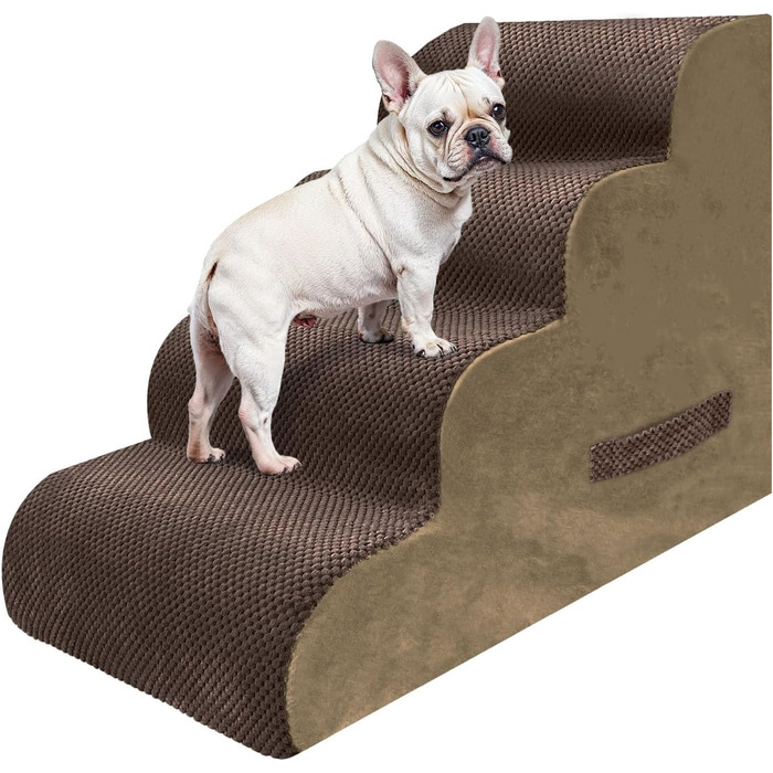 Сходинка для собак та котів PAWSCART, 4-ступенева, 49.8 см, м'який пінополіуретан, протиковзка поверхня