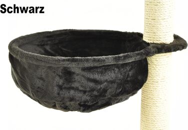 Мульде для котів Nanook, гніздо-платформа для когтеточки, чорний, 40 см Ø, 12 см глибина