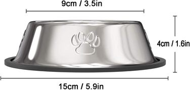 Набір мисок для котів з нержавіючої сталі (3 шт.) - миски для їжі та води для котів та маленьких собак