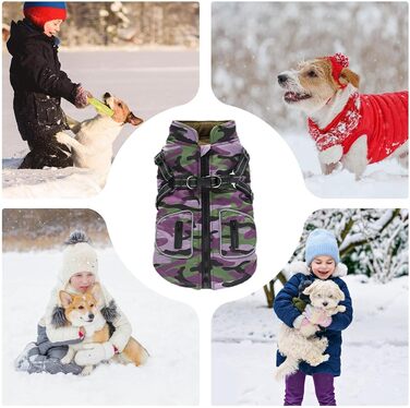 Водонепроникний жилет для собак – відбиваюча зимова куртка 40 см, теплий нашийник, ізольований одяг | Зовнішній одяг для цуценят та собак середніх розмірів для захисту, бежевий