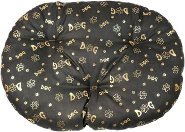 М'який лежак для собак та котів, овальний, 50x34 см, коричневий, миючий