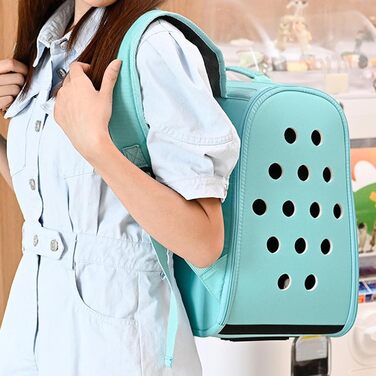 Транспортер для кошенят та цуценят: легка, дихаюча переноска для котів та собак, блакитна