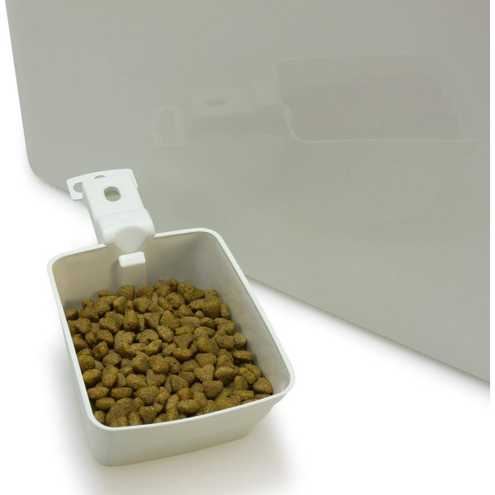 Контейнер для корму Arquivet для собак та котів на колесах, герметичний, великий об'єм 20 кг/54 літри, розміри 29 x 53 x 54,5 см, для великих тварин