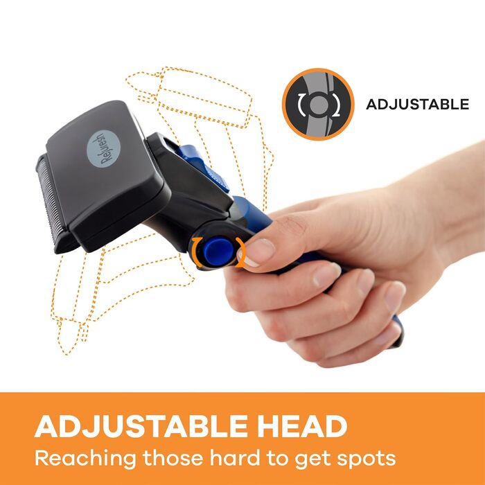 Бурштук для вичісування шерсті собак - великий, синій. Інструмент для догляду за довгою шерстю. Підходить для собак та котів. Легкий, для контролю випадіння шерсті.