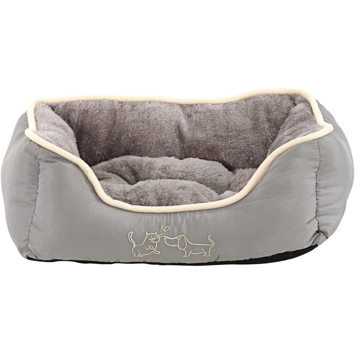 Лежак для собак і котів Dehner Sammy, 47x37x17 см, поліестер, сірий