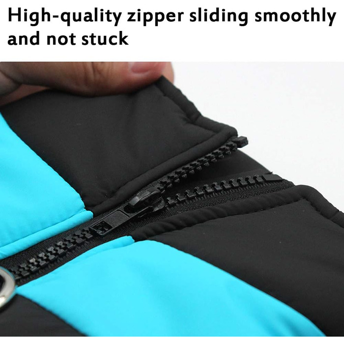 Водонепроникний зимовий пуховик для собак, теплий халат для маленьких та середніх собак, синій, розмір M