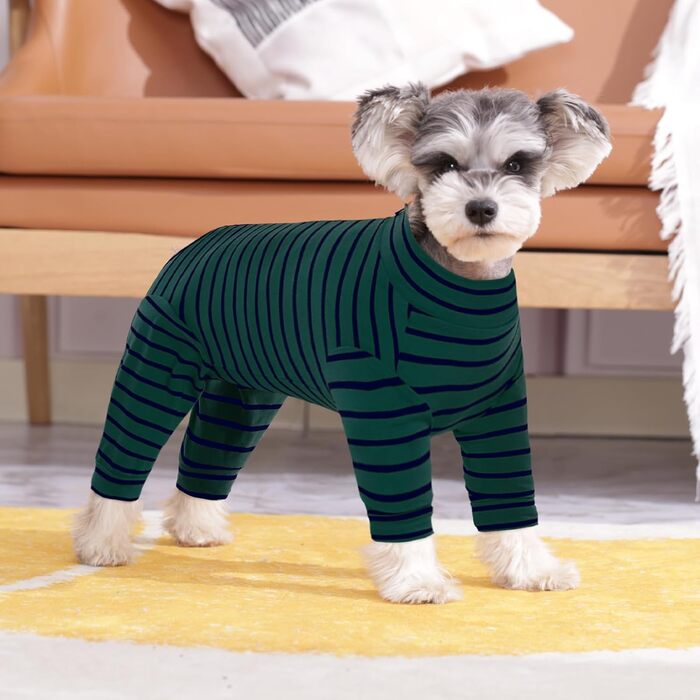 Корсет для собак після операції, після кастрації, для собак, з ніжками, піжама для маленьких та середніх собак, зелений XS