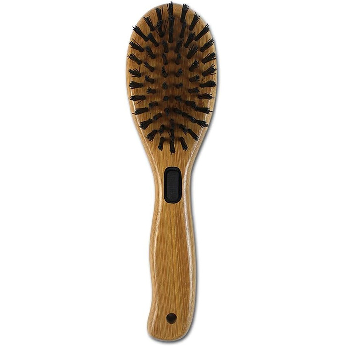 Набір гребінців Bamboo Groom S/M: подвійний гребінець для короткого та середнього хутра котів та собак. М'яка щітка з закругленими шпильками та щетиною дикого кабана для догляду за шерстю.