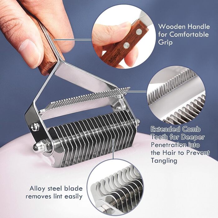 Професійний гребінець для видалення підшерстка у собак та котів, двосторонній, для видалення ковтунів