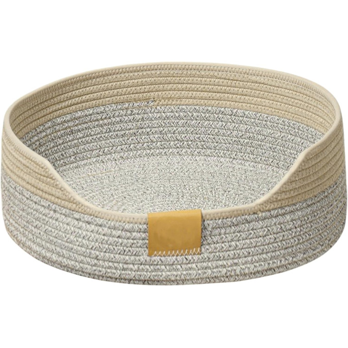 Кішечка-гніздище, плетений кошик для кота, 50 см, сірий хакі, Fatbarer