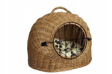 Будиночок для кота Wiklinowe Cuda, коричневий, круглий, 50 см x 40 см x 41 см