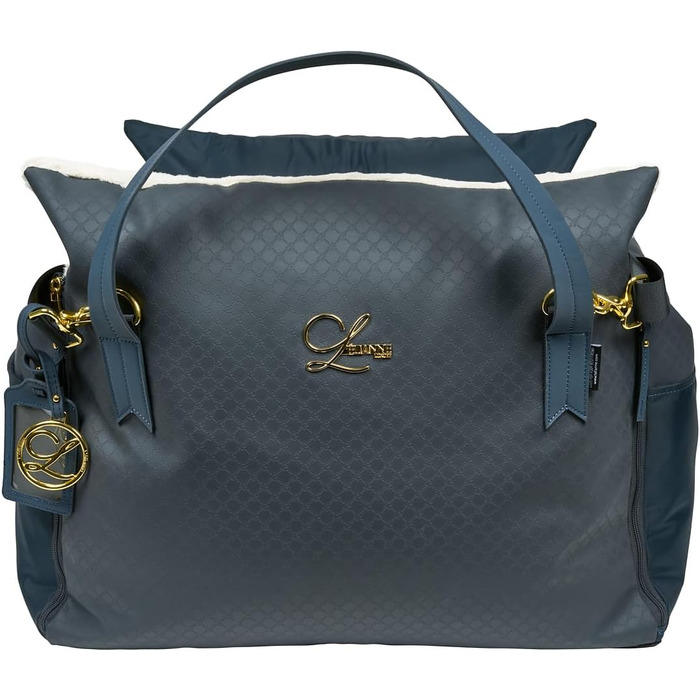 Еліанн | Дизайнерський автокрісло для собак | Навігатор, синій | Міцне | Дизайнерський бренд | Для собак маленьких та середніх порід | Підвищене автокрісло для собак