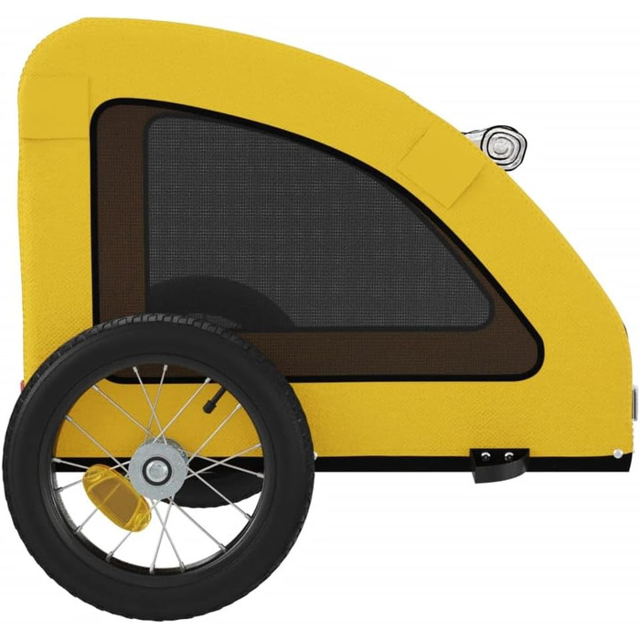 Причіп для велосипеда для тварин, жовтий, Oxford-тканина, 124x53x53 см