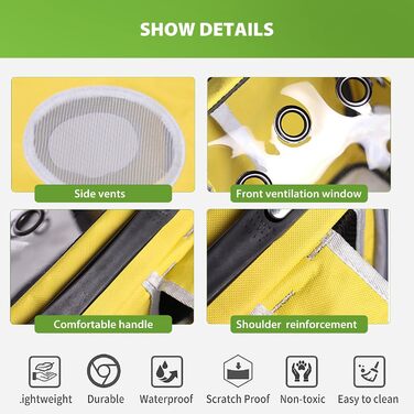 Рюкзак для собак та котів PETCUTE, дихаючий, прозорий, з матрацом, для подорожей, дозволений авіакомпаніями