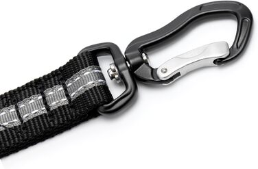 Автомобільний ремінь безпеки для собак Kurgo Swivel Tether з ISOFIX, регульований 38-56 см, сірий/чорний