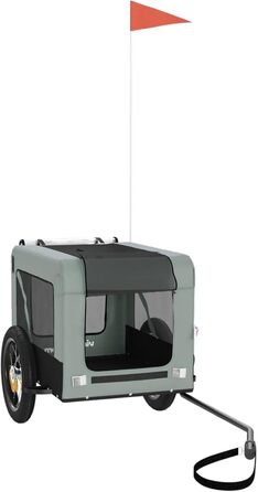 Причіп для собак Robuster Oxford, сталевий, PVC, 30 кг, сіро-чорний, 54,5x120x53 см, Model93909