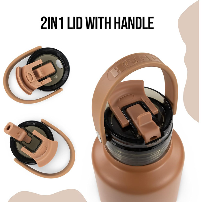 Водяна пляшка для собак Hogg Hydro Hound, 907.2 г, з ізоляцією, нержавіюча сталь, чорний колір, з принтом лап, для мами та собаки