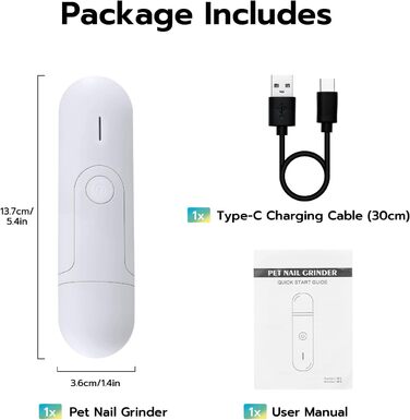 Електричний точило для собачих кігтів Mcbazel – бездротовий тример для собак великих, середніх та малих порід