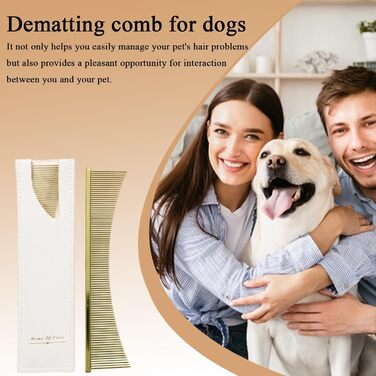 Гребінець для собак та котів, щітка для грумінгу, аксесуари для купання, для довгошерстих порід, цуценят (золотий)