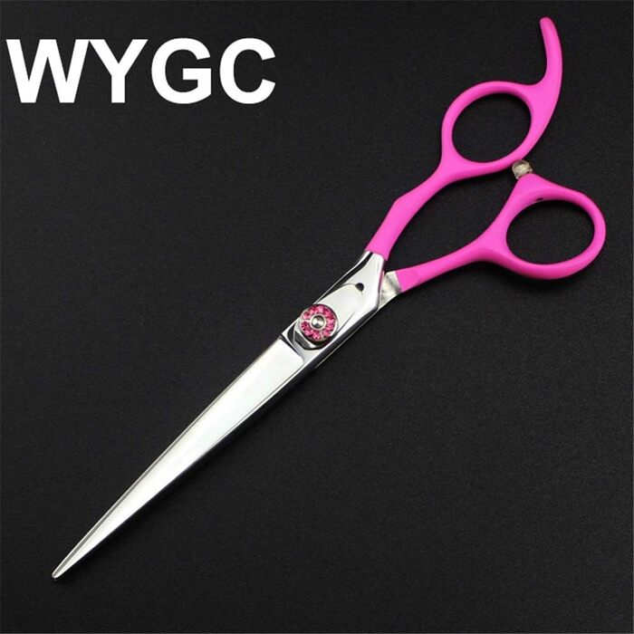 Професійна шерсть для собак WYGC PETS Profi Premium: 440C нержавіюча сталь, гостра та міцна, комплект для стрижки, розрідження, пряма та вигнута, з гребінцем для догляду та видалення відмерлої шерсті, 7,0 дюймів (набір великих зубів)