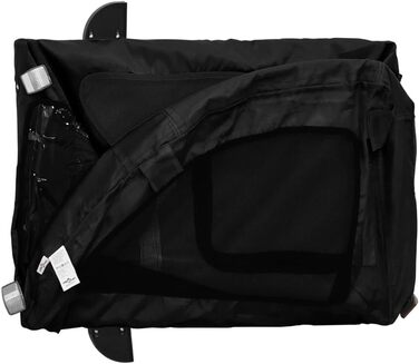 Причіп для велосипеда для собак, чорний, Oxford-Gewebe та метал, LH28939