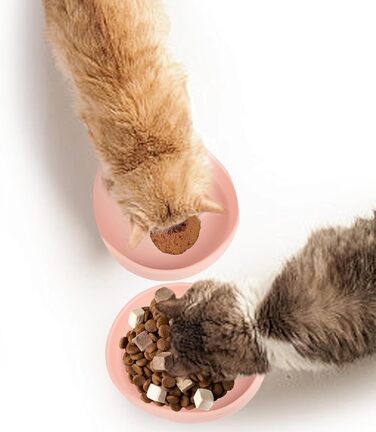 Набори мисок для котів та собак Bebeibon, силіконові, неслизькі, 330 мл, 2 шт. (Рожевий)