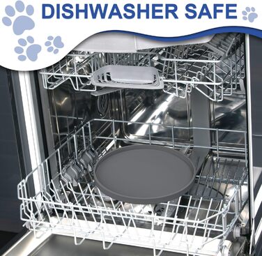 Силіконовий килимок для годування домашніх тварин Arespark: неслизький, водонепроникний, з піднятими бортиками, запобігає розливу, круглий, 20.3 x 20.3 см, 4 шт.