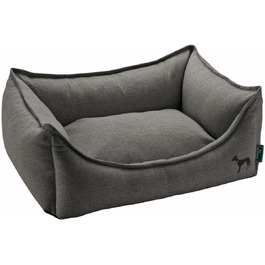 Диван для собак Livingston, класичний, структура тканини, розмір M, антрацит, 80x60x25 см