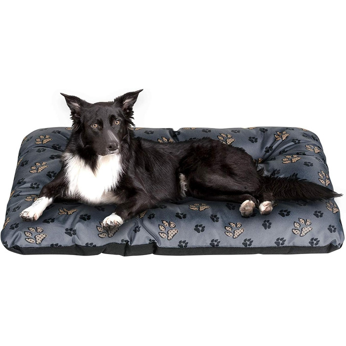 Лежанка для собак SuperKissen24: м'яка, водонепроникна, миється, розмір M, 55x40 см, чорний та сірий колір