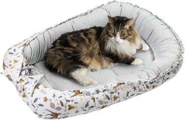 Килимок для кота та собаки Medi Partners 75x60x10 см - м'яке ліжко-гніздо для котів та собак середніх розмірів