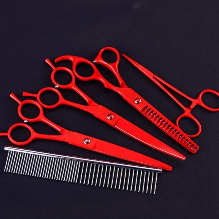 Набір професійних ножиць для грумінгу тварин 7.0 дюймів (5 предметів)
