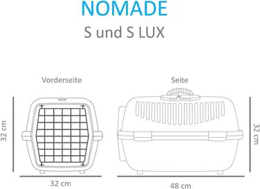 Транспортна переноска Nomade 1 для собак та котів - 48x32x32 см, до 6 кг, міцний поліпропілен