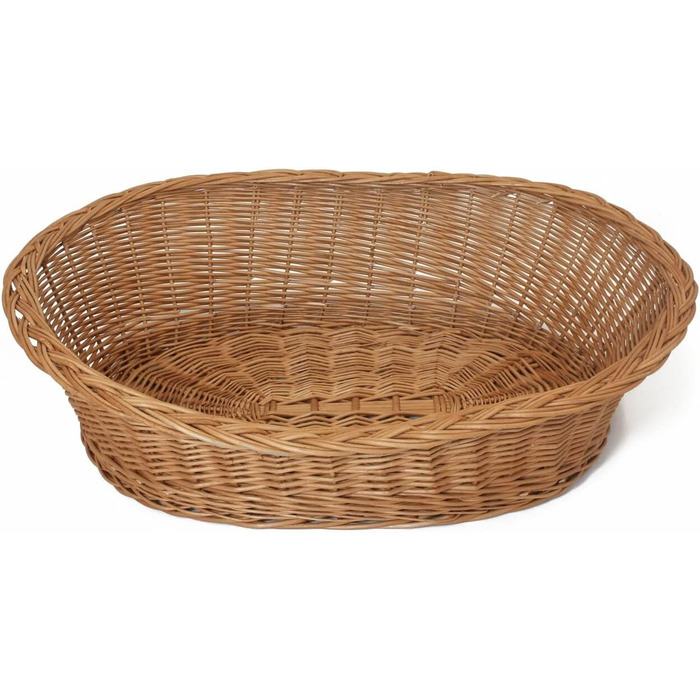 Корзина для собак Dekoleidenschaft з ротангу, XL, 90x70 см - ліжко для собак та інших тварин