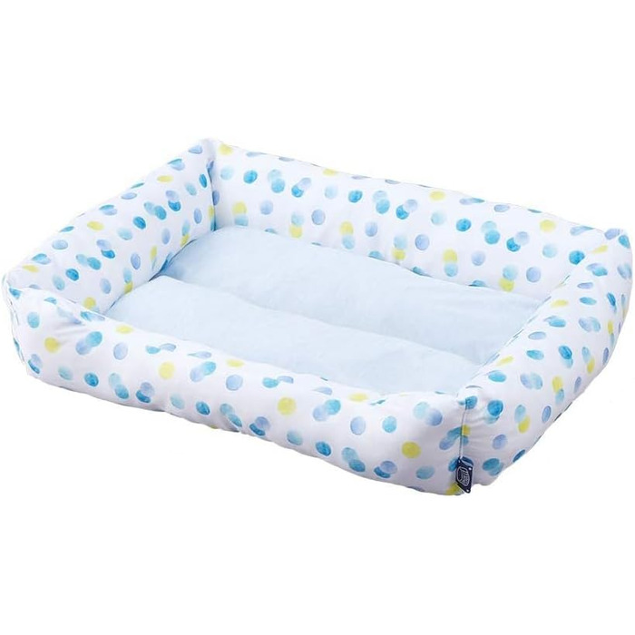 Килимок для домашніх тварин Iris Ohyama, корзина-подушка, миючий, з бортиком, 40x69x12 см, антиковзаюча, PCB-20P, для собак (великих порід, з принтом)