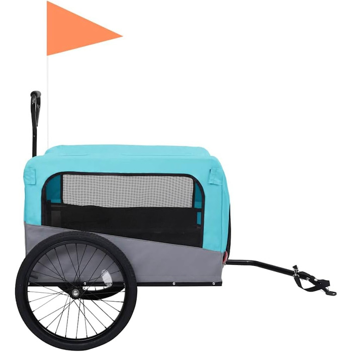 Причіп для собак на велосипеді 2в1 від vidaXL, блакитний