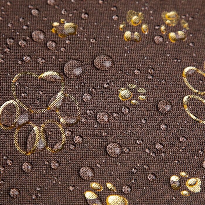 Ліжко для собак DOGGY - корзина для собак маленьких, середніх та великих порід - лежанка для тварин - собаче диван-матрац - ліжко для домашніх тварин - XXXL 132x106 см - коричневий колір з лапами