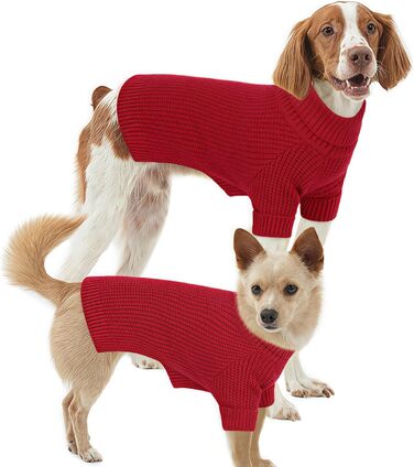 Зелений теплий зимовий пуловер для собак Konvinit, для маленьких та середніх порід (Чихуахуа, Такса, Французький бульдог), з коміром-горловиною, в'язаний, XS (30см обхват грудей)