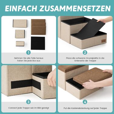 Сходинка для собак COZY KISS з місцем для зберігання, широка, неслизька, для маленьких собак, для ліжка та дивану, 43x72x42.5 см (Колір: Коричневий)