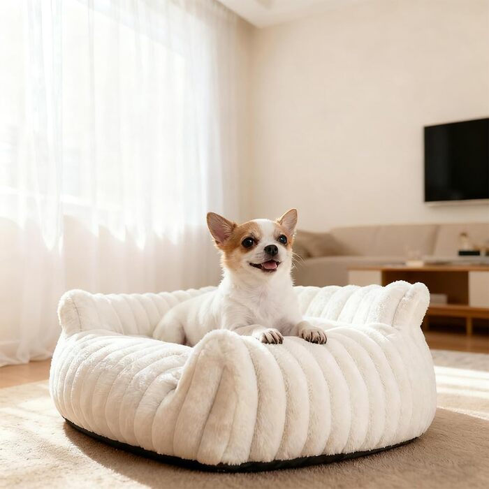 М'яке ліжко для собак та котів RANJIMA: зручне, пухнасте, миється, для кошенят та цуценят