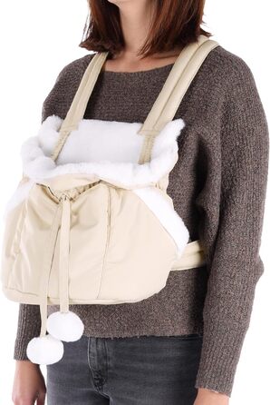 Трапельник для собак та котів Cuddi Beige – зручна та стильна сумка-переноска | 32x22x25 см