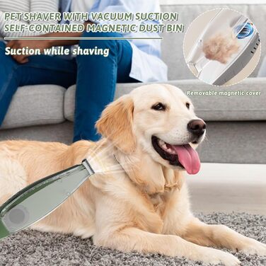 Триммер для собак з подвійними лезами, 2 швидкості, для догляду за лапами, обличчям, вухами, очима. Зелений колір