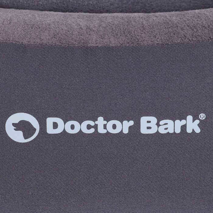Кругле ліжко для собак середніх порід Doctor Bark GreenLabel, м'яке, плюшеве, з двостороннім подушкою Fleece/Baumwolle, колір кобальтовий (L - 70x60 см)