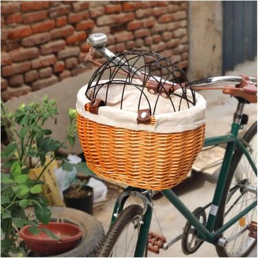 Корзина на велосипед для собак та котів (дерев'яна)