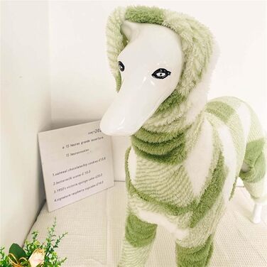 Теплий флісовий костюм для собак на ніжках, повне покриття тіла, флісовий комбінезон для маленьких, середніх та великих собак (Колір: Зелений/Білий, Розмір: XS)