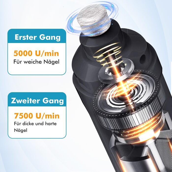 Шліфувальник для собак ETENTOUS: професійний, тихий, з 3 насадками та ножицями для догляду за кігтями. Підходить для собак великих, середніх та малих порід. Чорний колір.