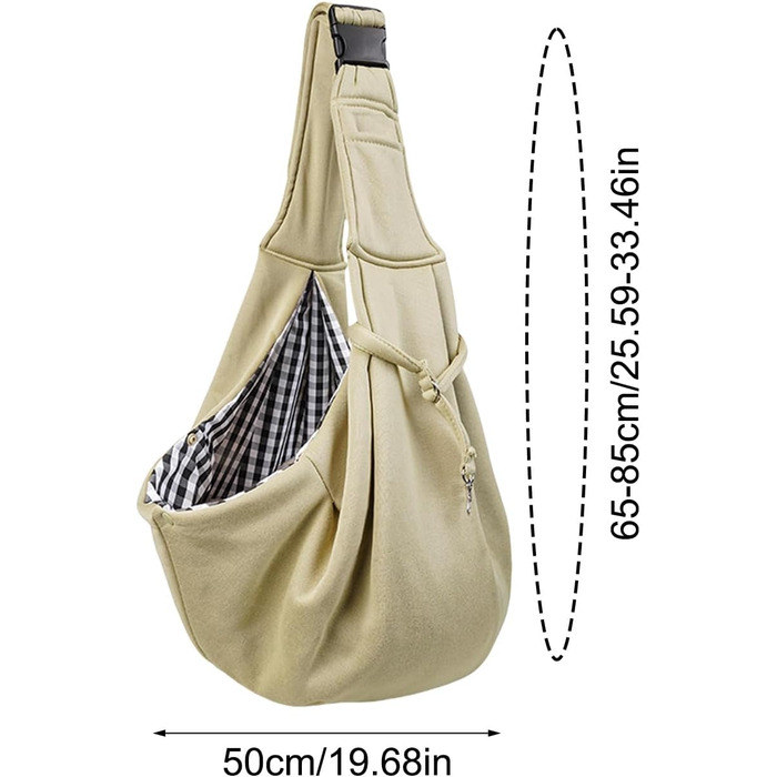 Сумка-переноска для собак, переноска для цуценят, регульовані ремені через плече та груди, легка переноска для тварин у подорожах, на прогулянках та до ветеринара (хакі)