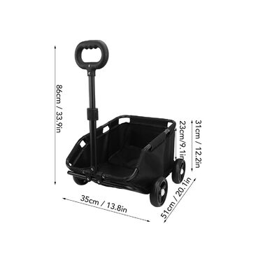 Дитяча коляска для собак, прогулянкова та для джогінгу, чорна. Підходить для малих та середніх порід.