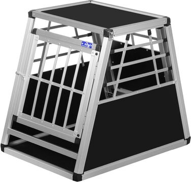 Алюмінієва переносна клітка для собак Transportbox N18 72x50x62 см з аварійним виходом та захистом від ударів, для безпечного транспортування в багажнику автомобіля